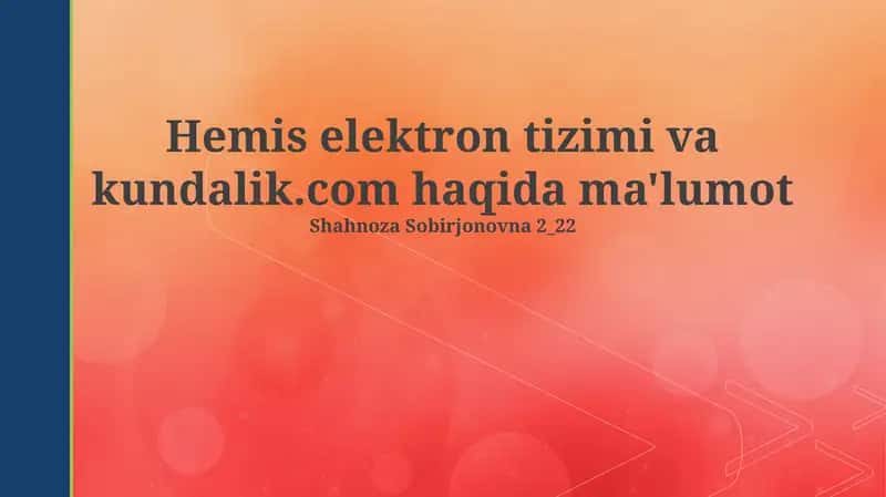 Hemis elektron tizimi va Kundalik.com
