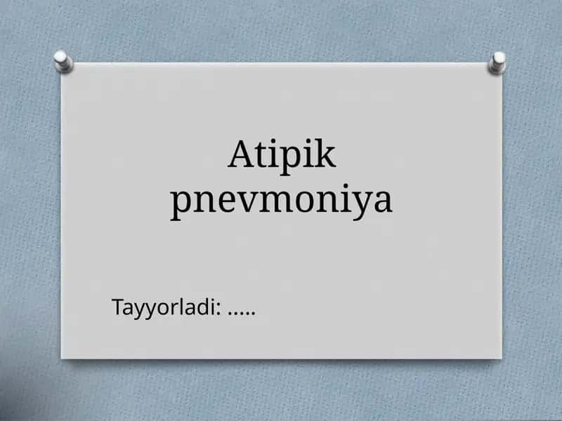 Atipik pnevmoniya