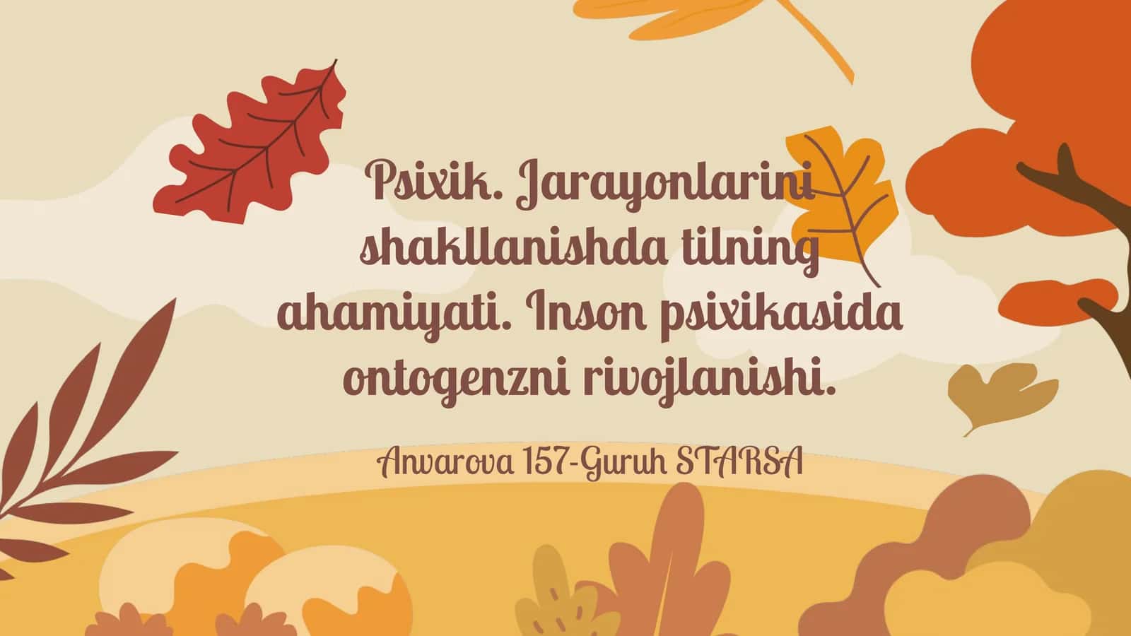 Til va psixika o‘rtasidagi bog‘liqlik