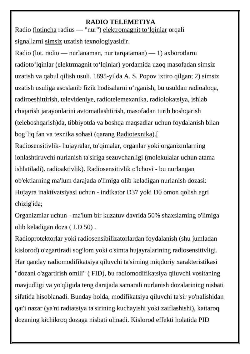 RADIO TELEMETIYA