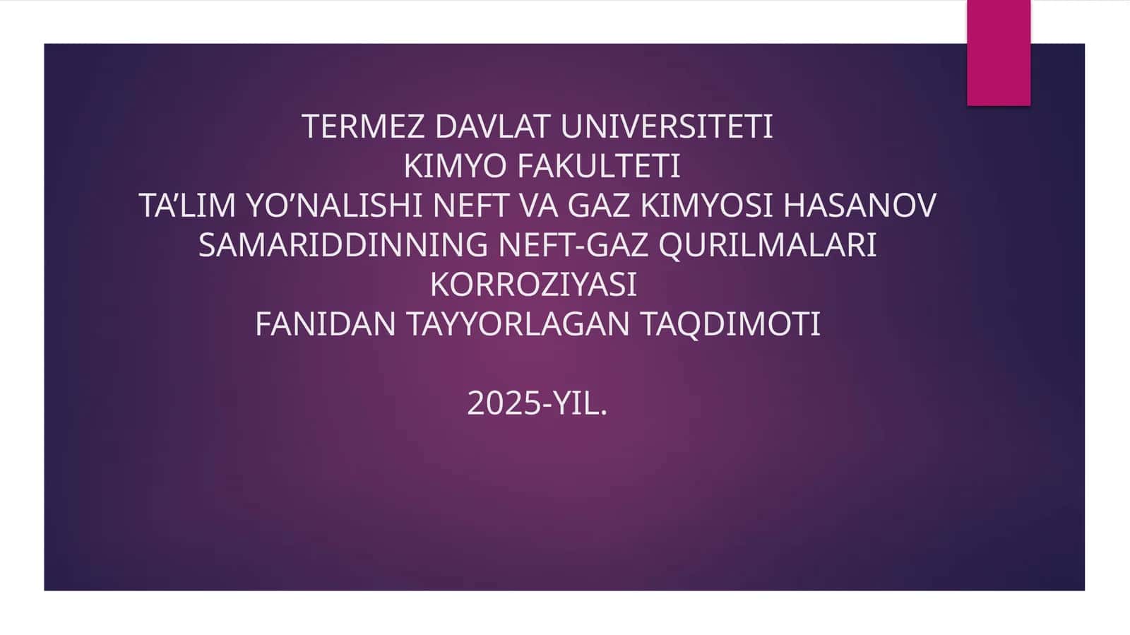 Korroziyaning Gʻoyalari: Korroziya va uning so`nash shakllari