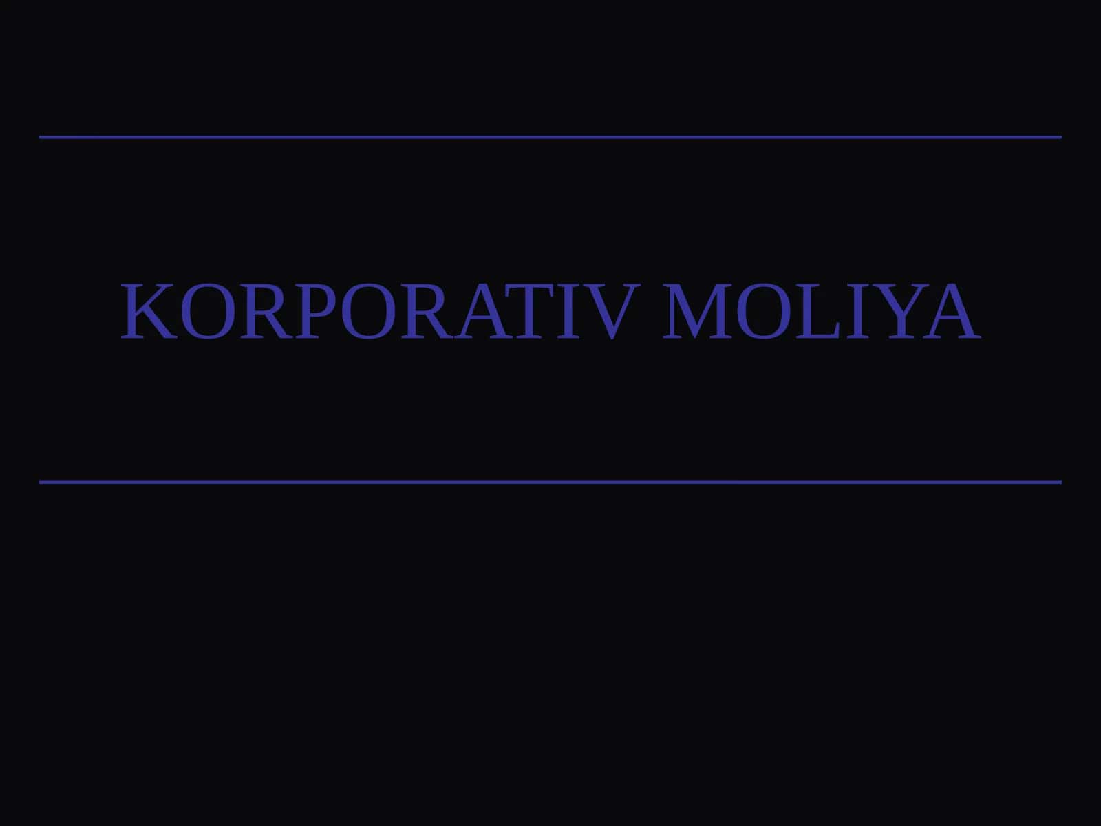 Korxonalarni moliyalashtirishning o‘z manbalari
