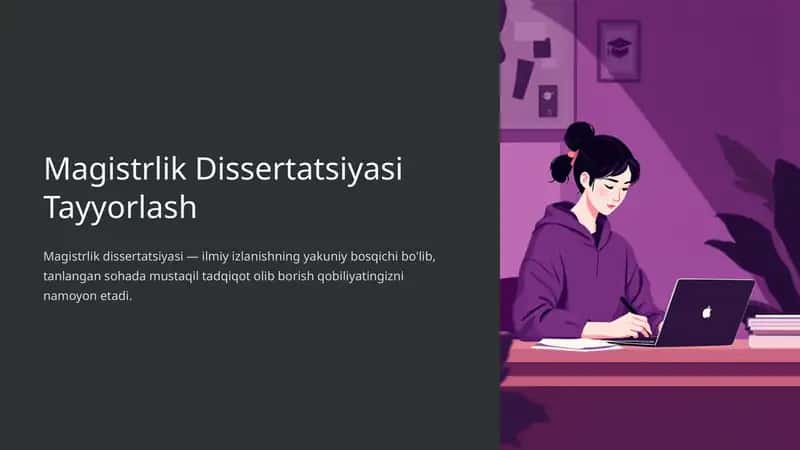 Magistrlik Dissertatsiyasi Tayyorlash