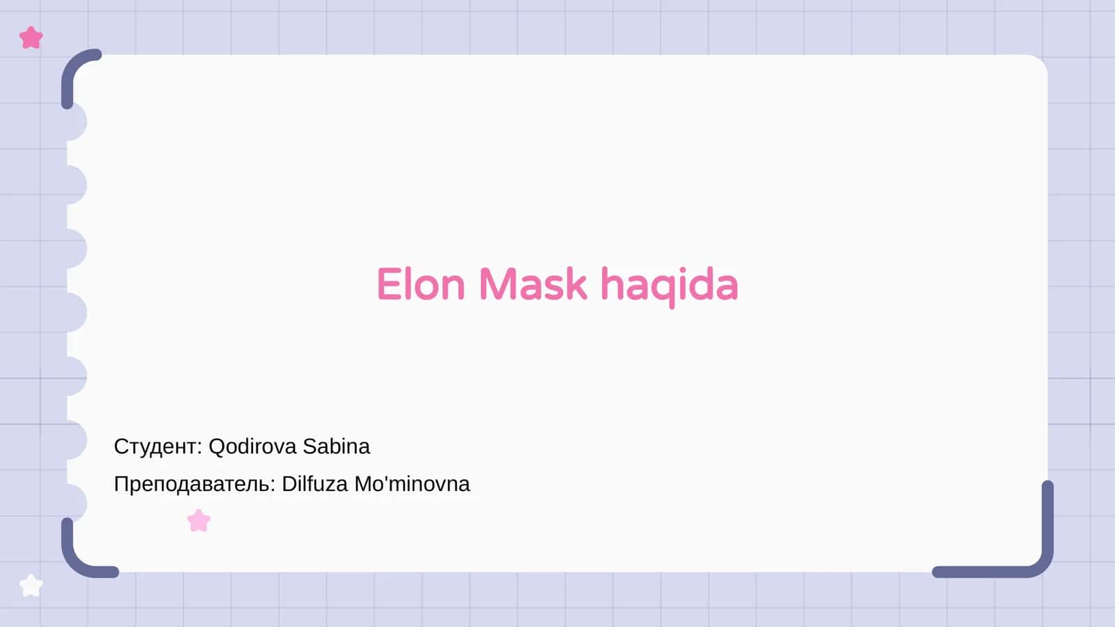 Elon Mask Haqida