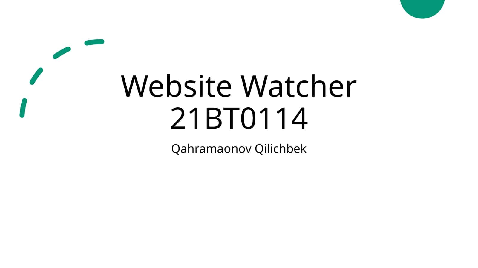 Website Watcher 21BT0114
