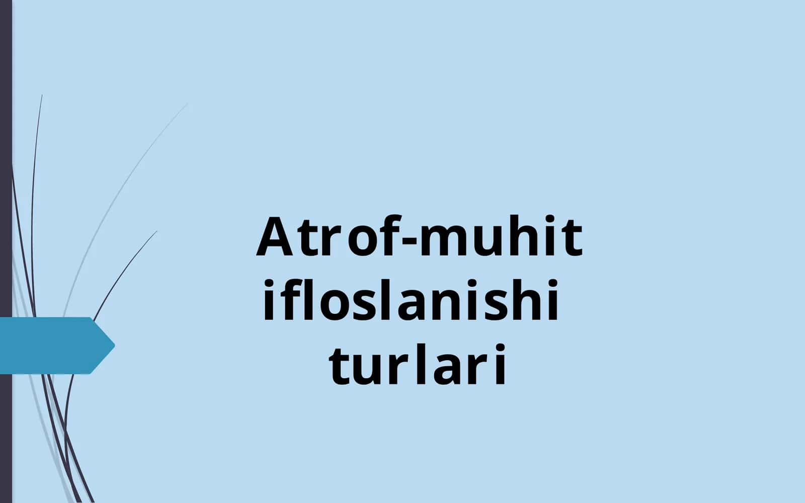 Atrof-muhitning ifloslanishi