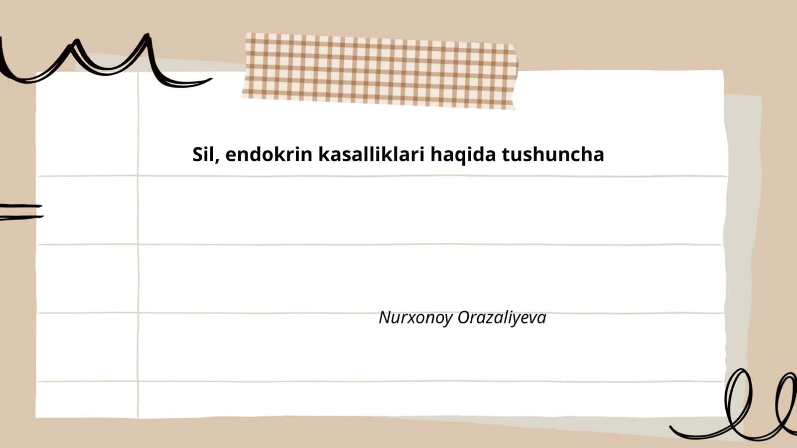 Sil, endokrin kasalliklari haqida tushuncha