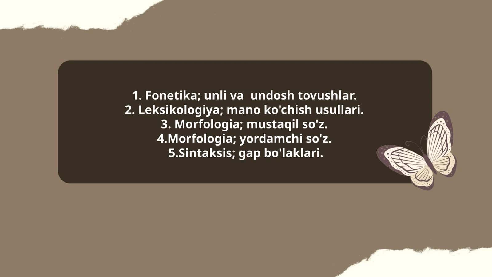 Fonetika; unli va undosh tovushlar