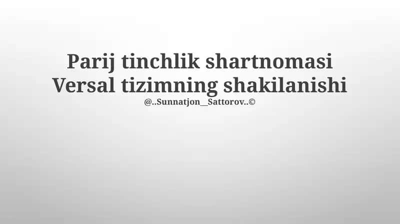 Versal shartnomasi