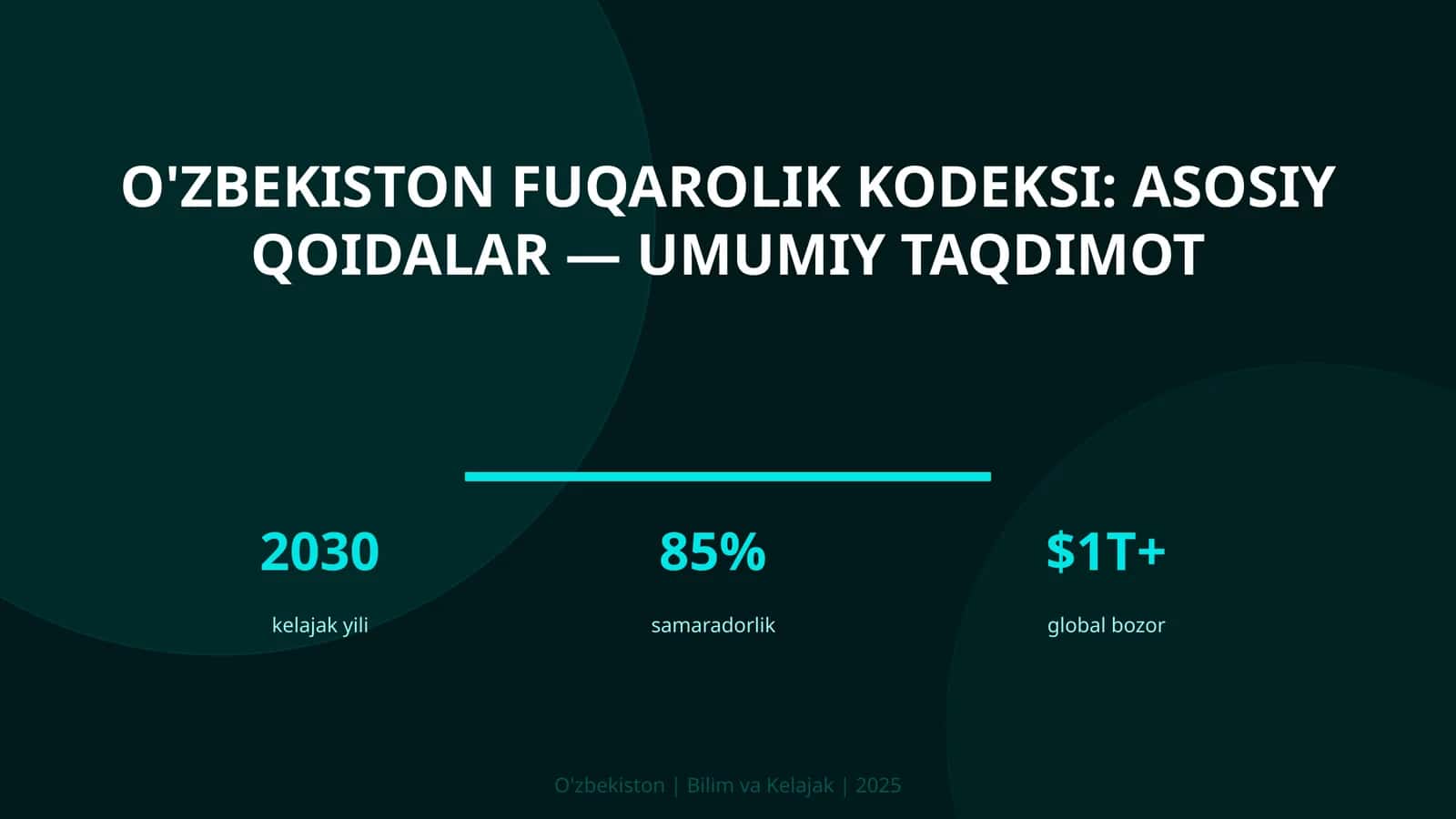O'zbekiston fuqarolik kodeksi: asosiy qoidalar — umumiy taqdimot