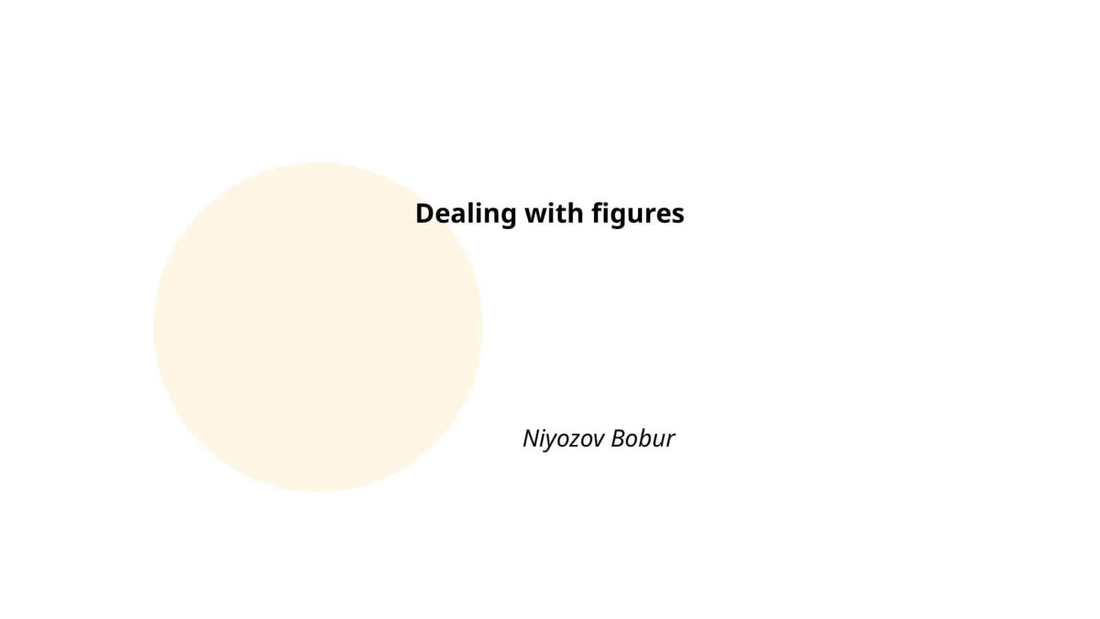 Dealing with figures