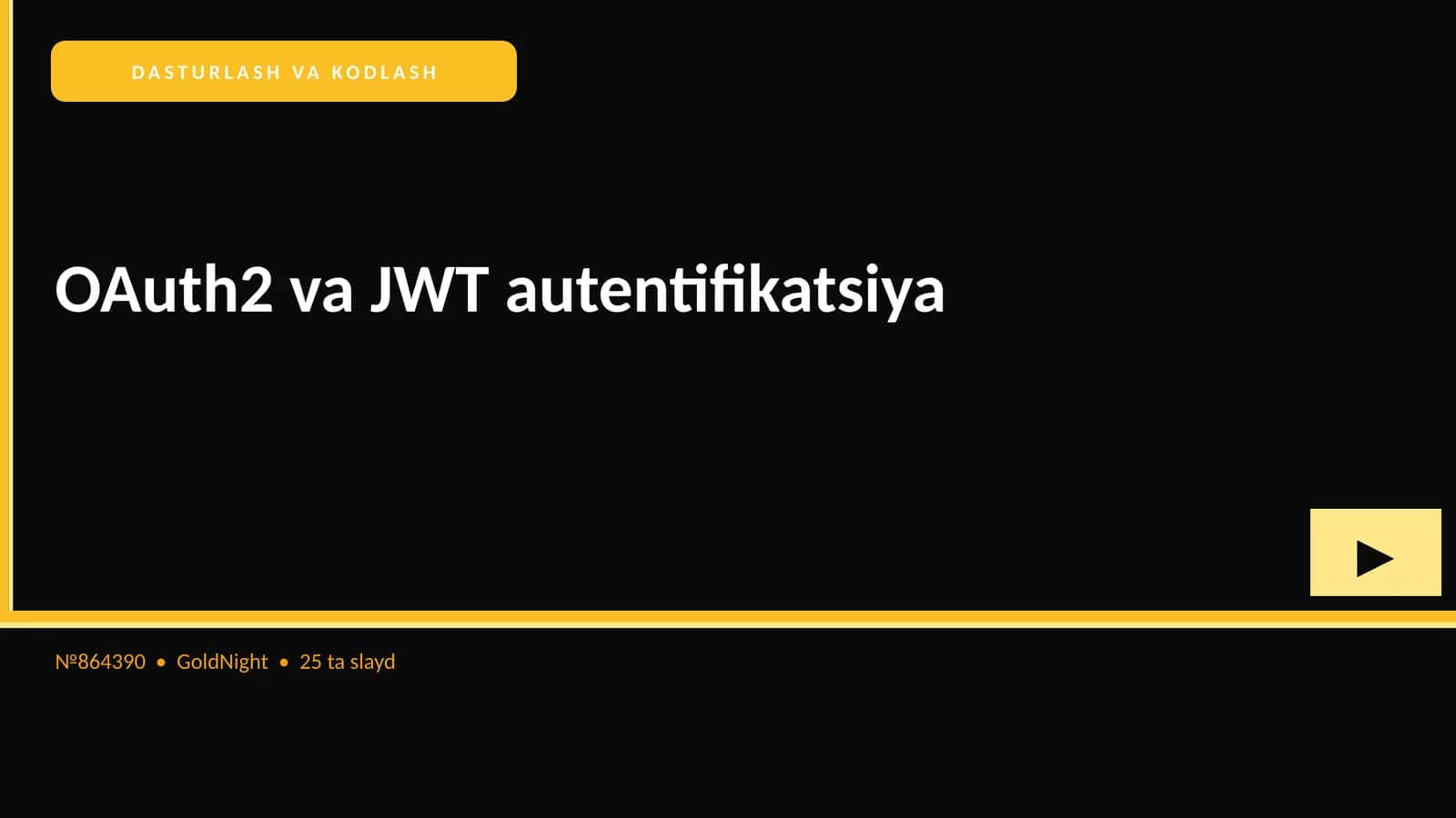 OAuth2 va JWT autentifikatsiya