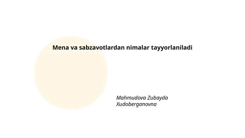 Meva va sabzavot salatlari
