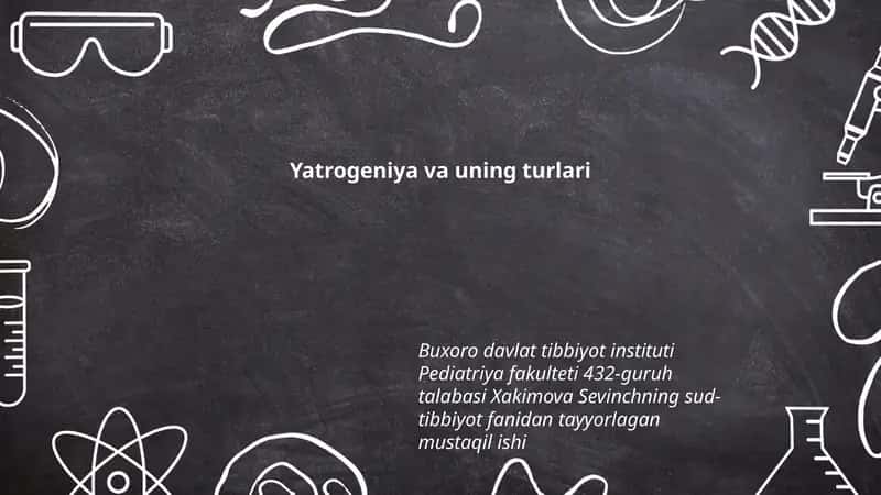 Yatrogeniya va uning turlari