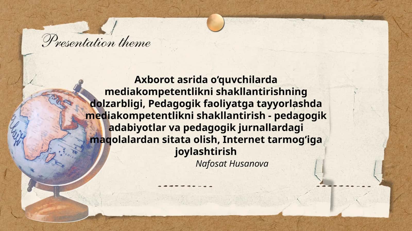 Pedagogik faoliyatga tayyorlashda mediakompetentlikni shakllantirish