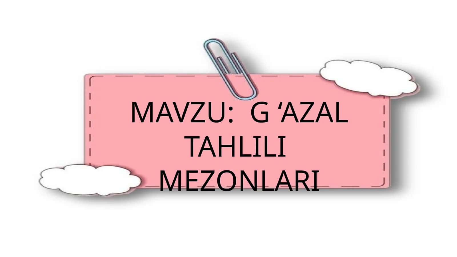 G'Azal tahlili mezonlari she'riy san'atlar
