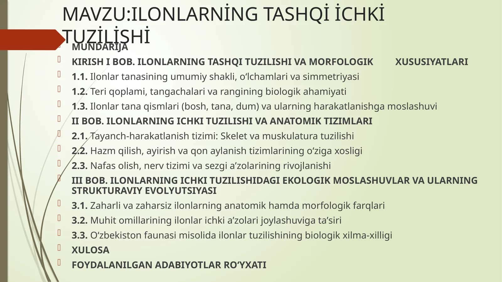 ILONLARNİNG TASHQİ İCHKİ TUZİLİSHİ