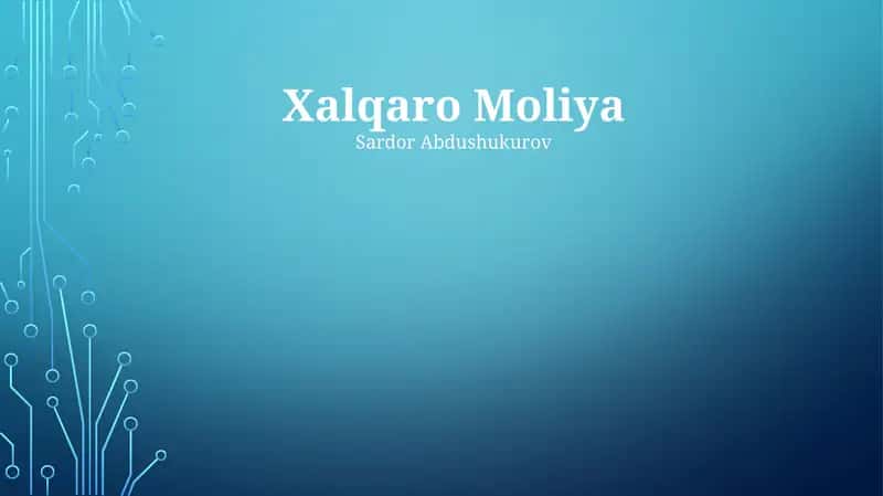 Xalqaro Moliya