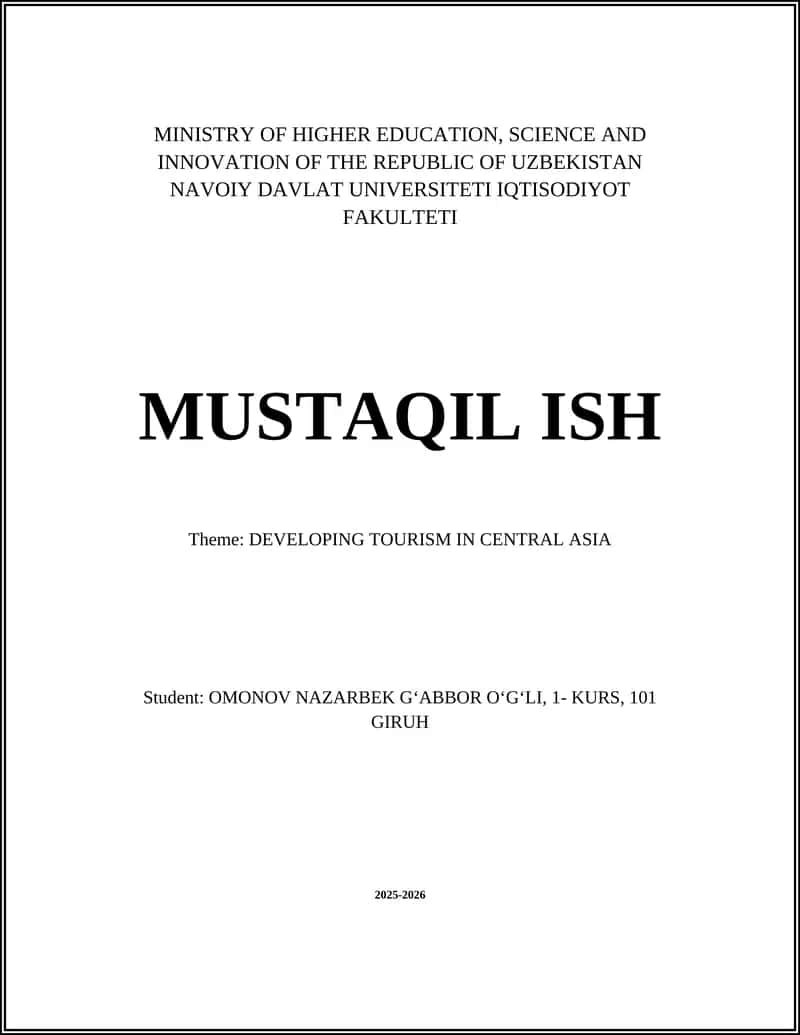 Sustainable eco-tourism strategies for Central Asia