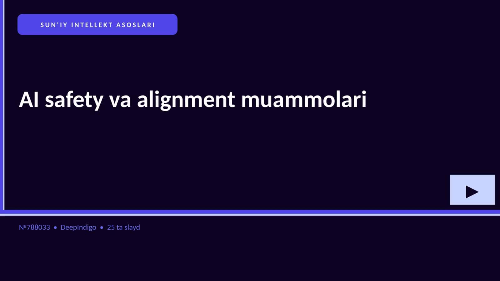 SUN'IY INTELLEKT ASOSLARI
