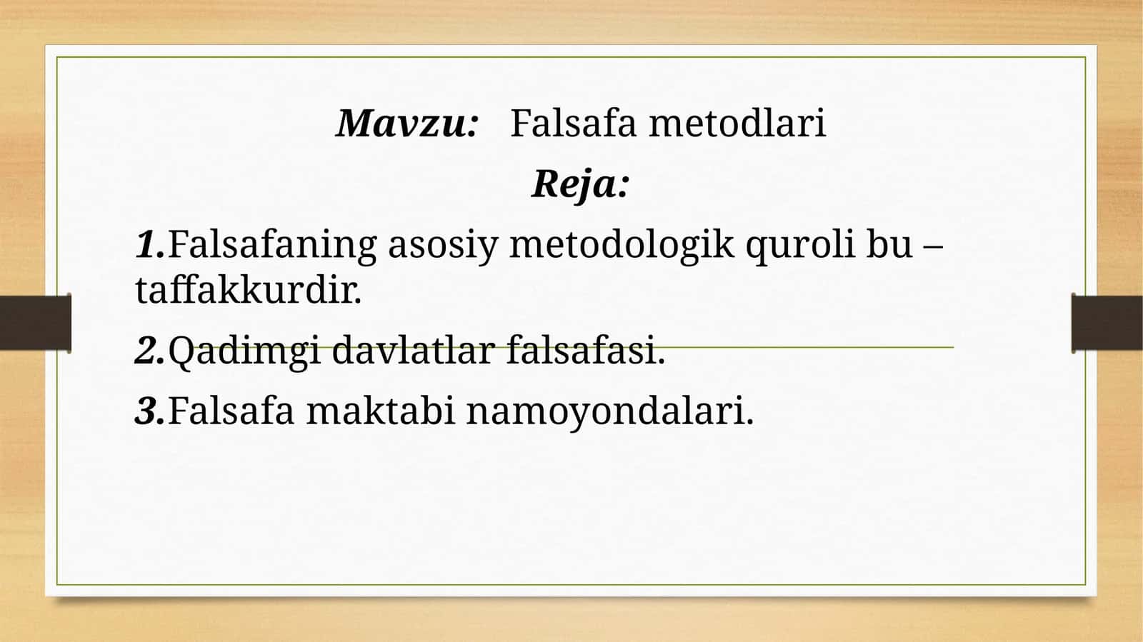 Falsafa metodlari