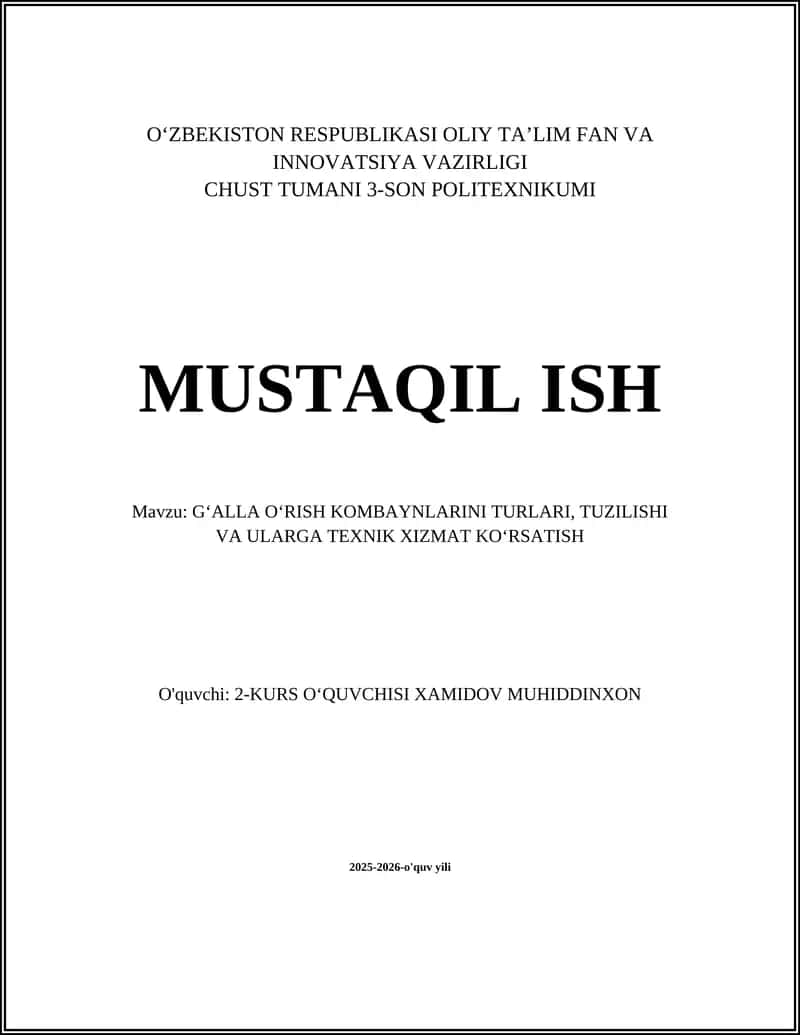 Gʻalla oʻrish kombaynlari
