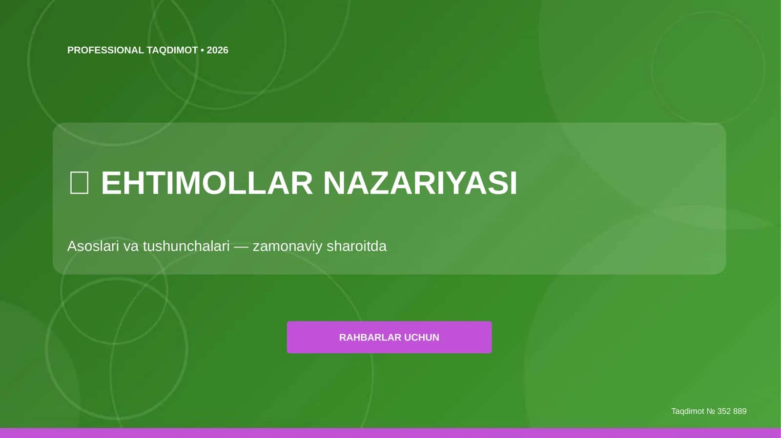 EHTIMOLLAR NAZARIYASI