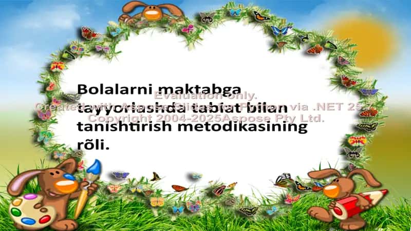Bolalarni maktabga tayyorlashda tabiat bilan tanishtirish metodikasi