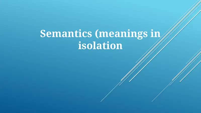 Semantics