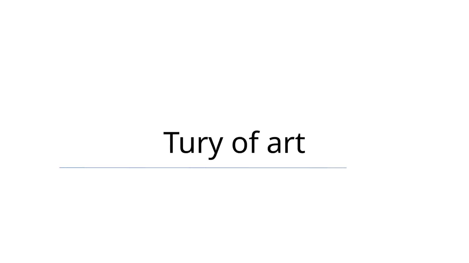 Tury of Art