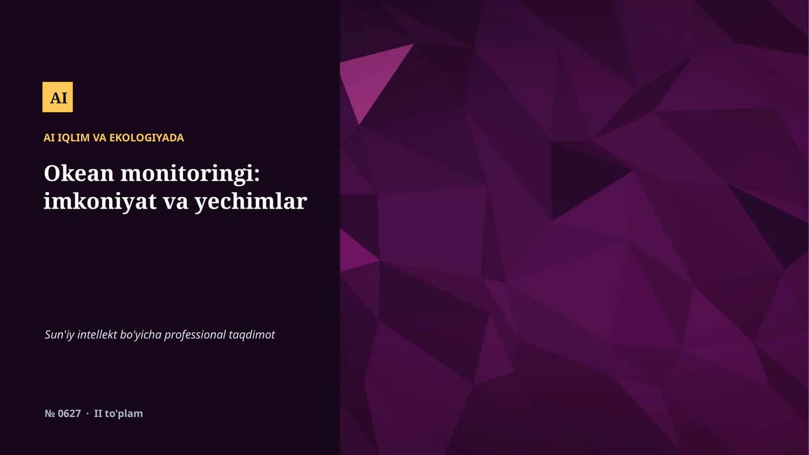 AI IQLIM VA EKOLOGIYADA