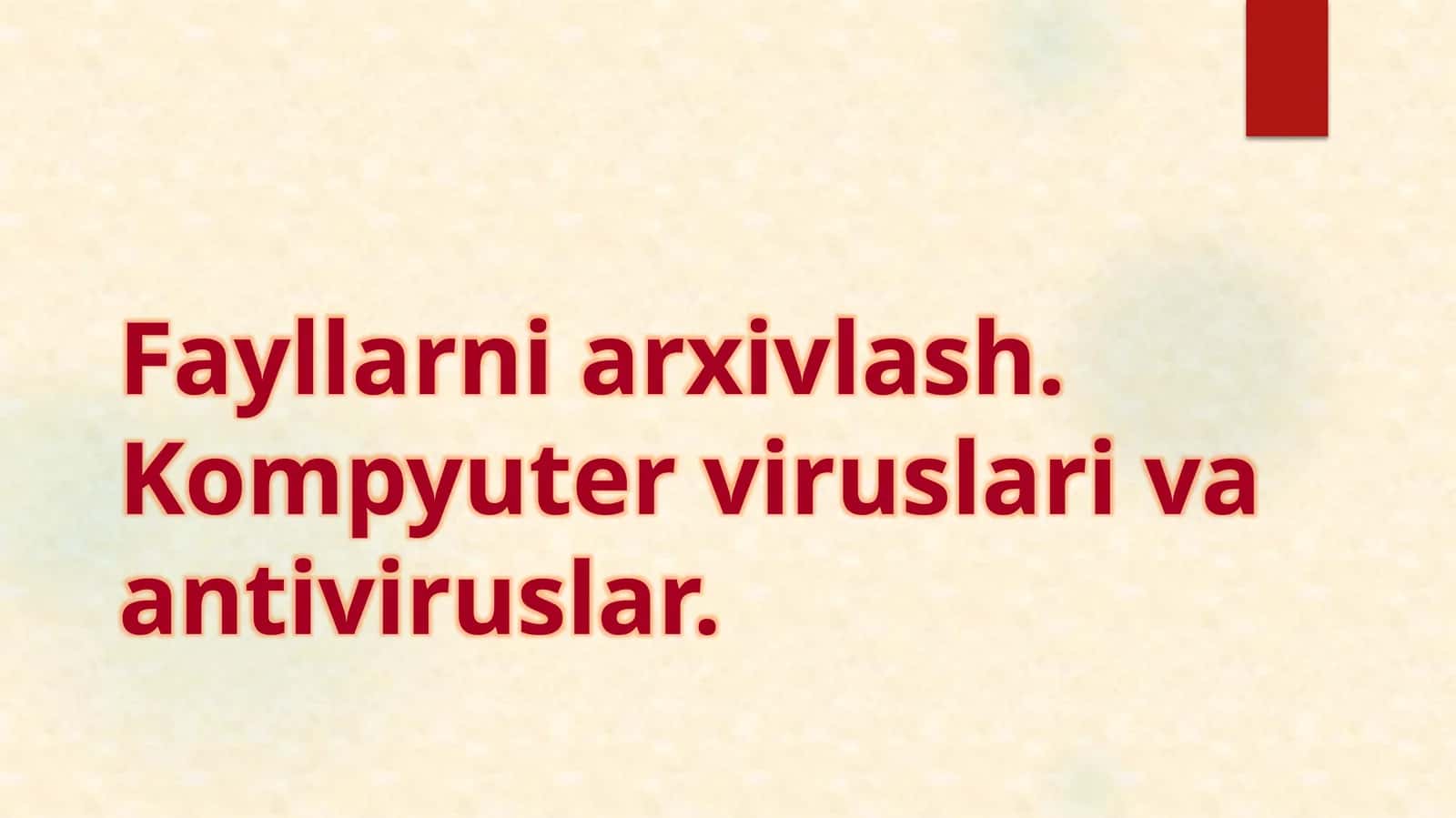 Fayllarni arxivlash