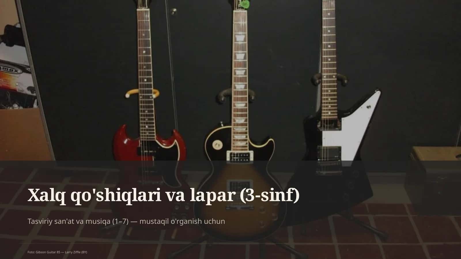 Xalq qo'shiqlari va lapar (3-sinf)