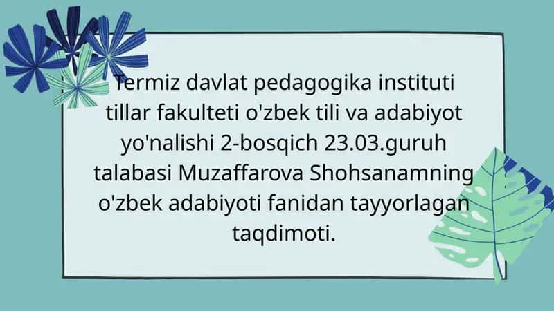 Ahmad Yassaviy va Ahmad Yugnakiyning hayoti va ijodi manbalari
