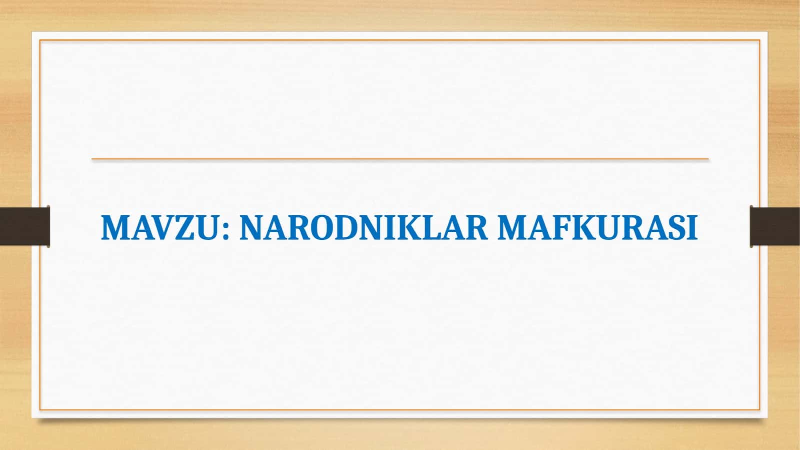 NARODNIKLAR MAFKURASI