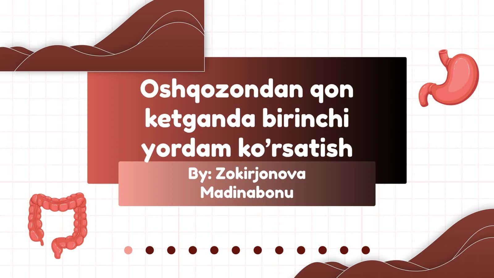 Oshqozondan qon ketganda birinchi yordam ko’rsatish
