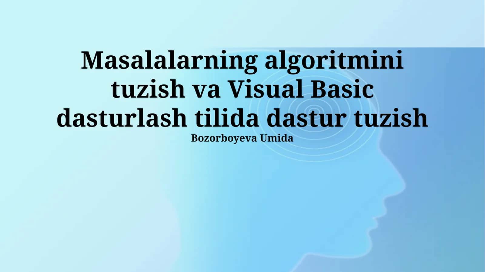 Visual Basic dasturlash tili