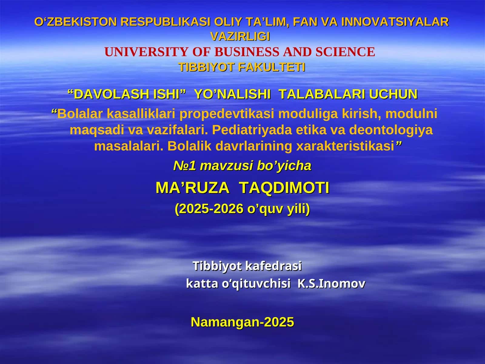 Pediatriya va terapiyaning farqi