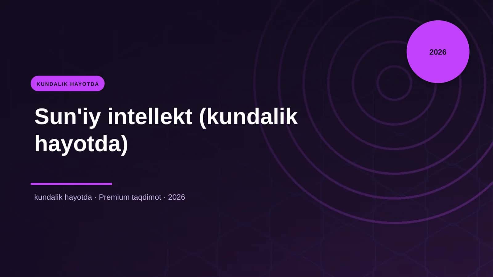 Sun'iy intellekt (kundalik hayotda)