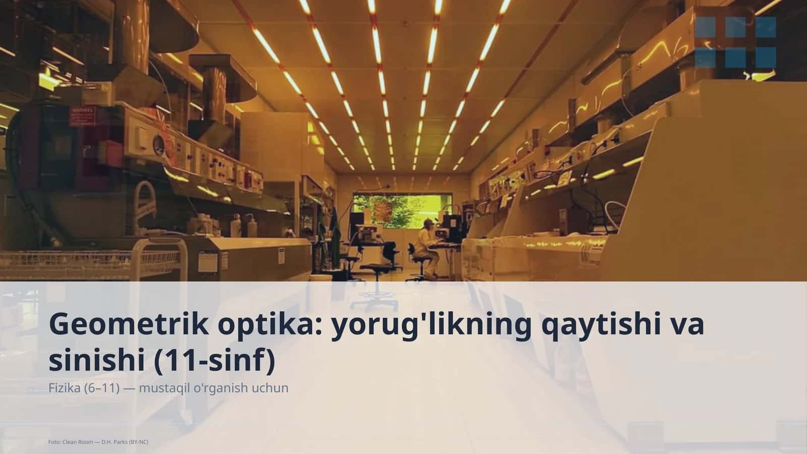 Geometrik optika: yorug'likning qaytishi va sinishi (11-sinf)
