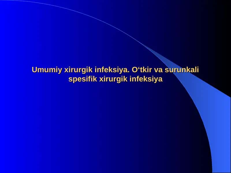 Қоқшол–Ўткир спецификинфекционкасаллик