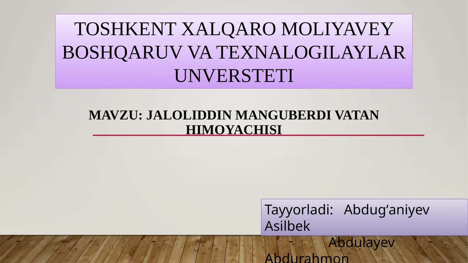 Jaloliddin Manguberdi vatan himoyachisi