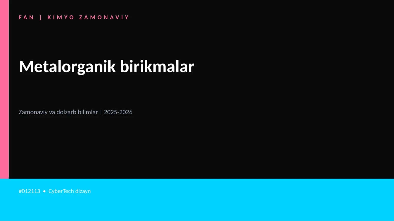 Metalorganik birikmalar