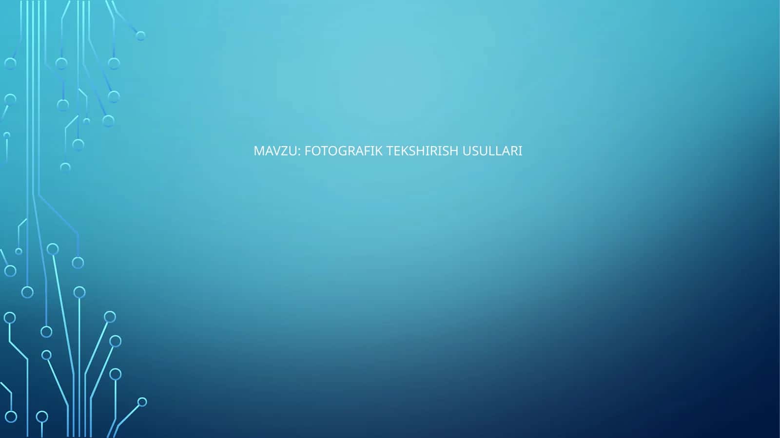 Fotografik tekshirish usullari
