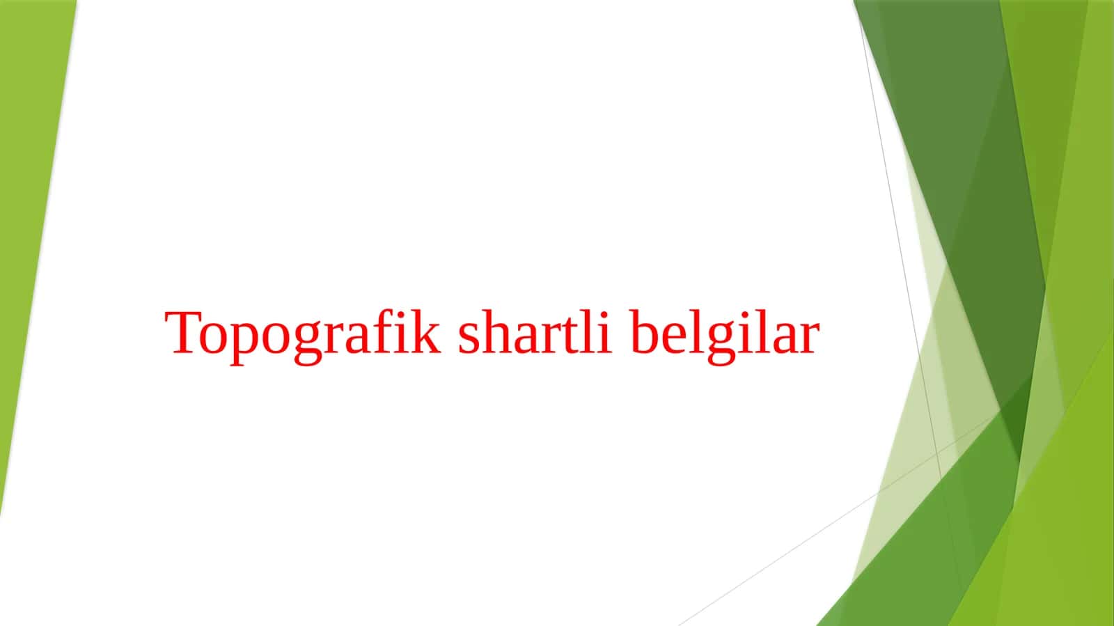 Topografik shartli belgilar
