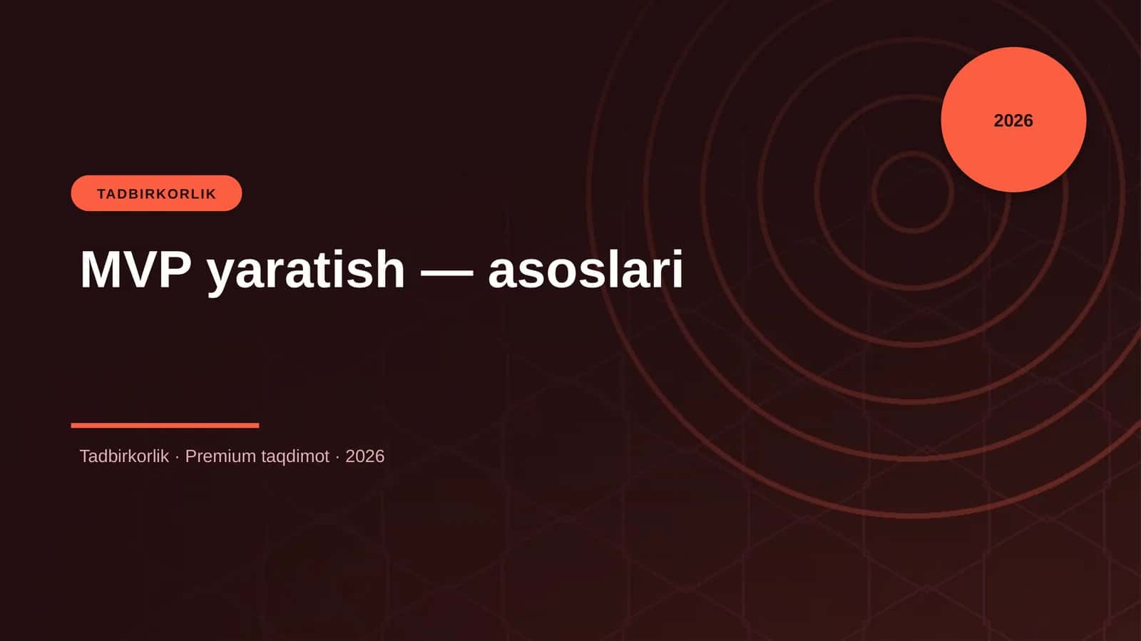 MVP yaratish — asoslari