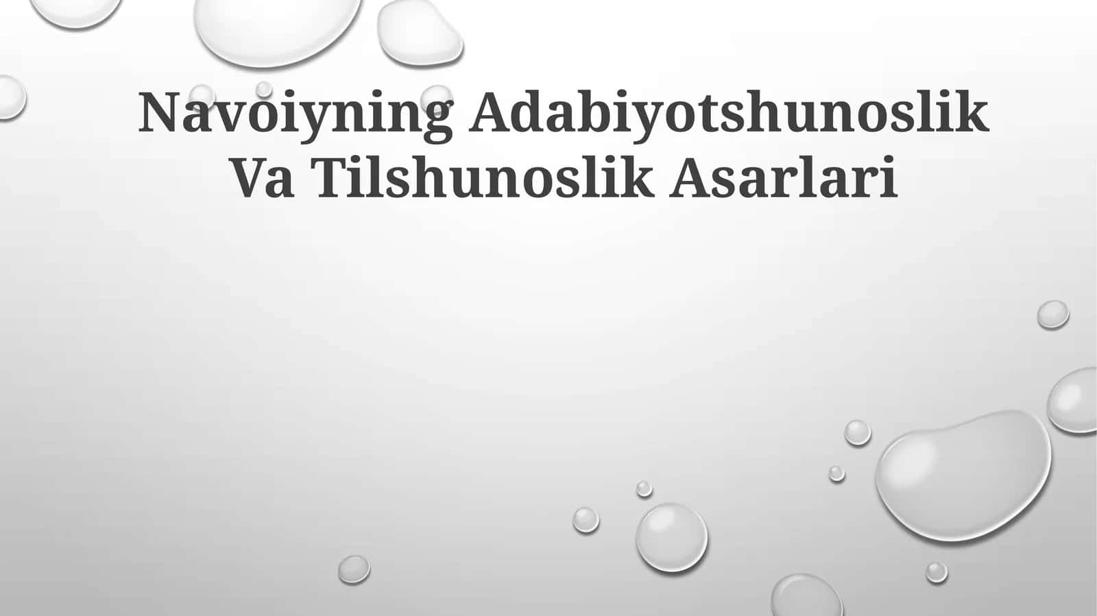 Navoiyning Adabiyotshunoslik Va Tilshunoslik Asarlari