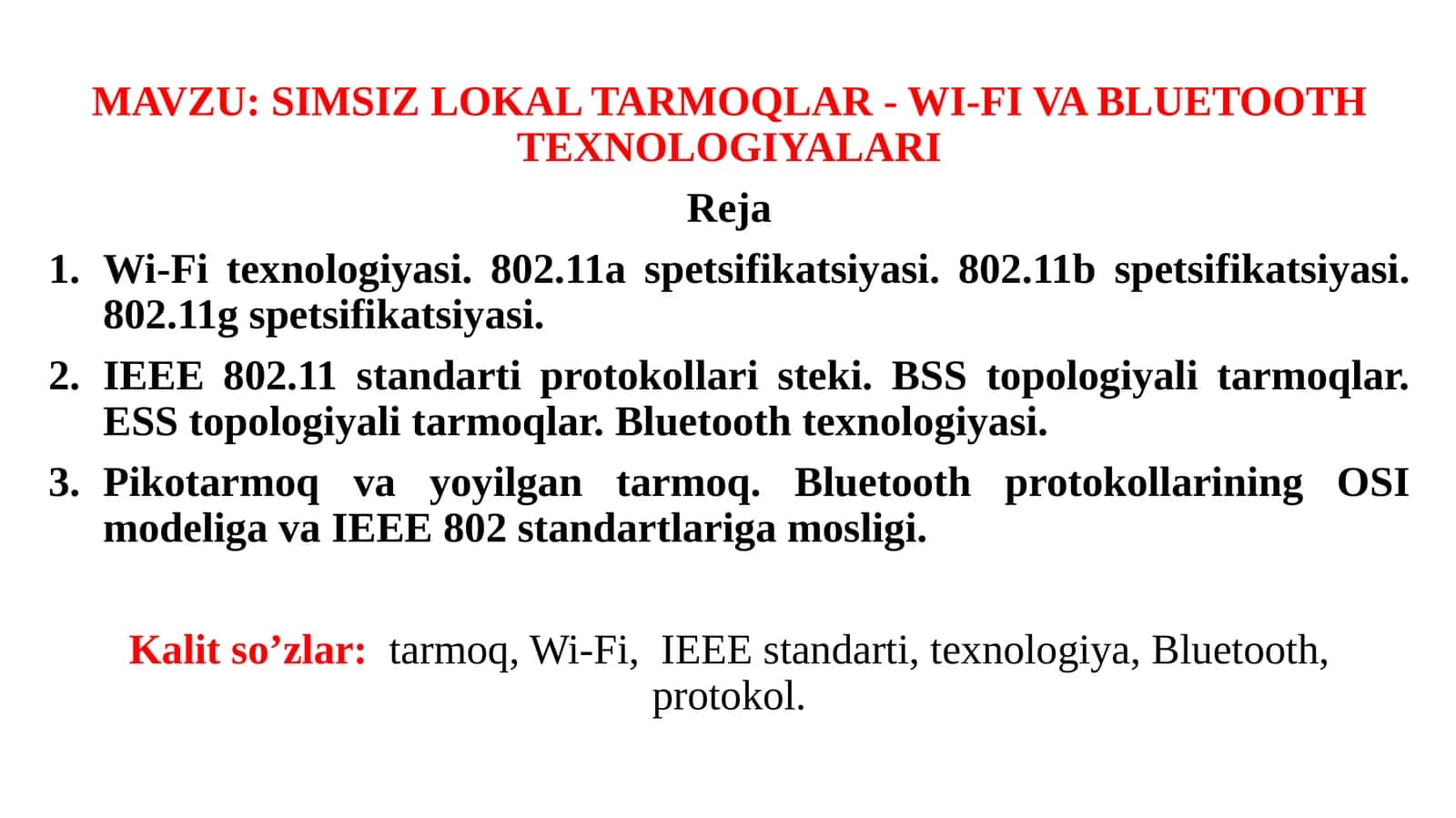 SIMSIZLOKALTARMOQLAR- WI-FI VA BLUETOOTHTEXNOLOGIYALARI