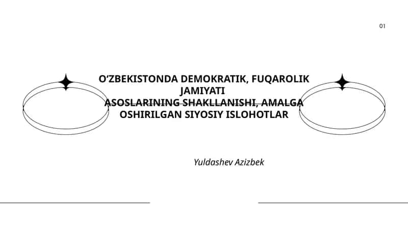 O‘ZBEKISTONDA DEMOKRATIK, FUQAROLIK JAMIYATIASOSLARINING SHAKLLANISHI, AMALGA OSHIRILGAN SIYOSIY ISLOHOTLAR
