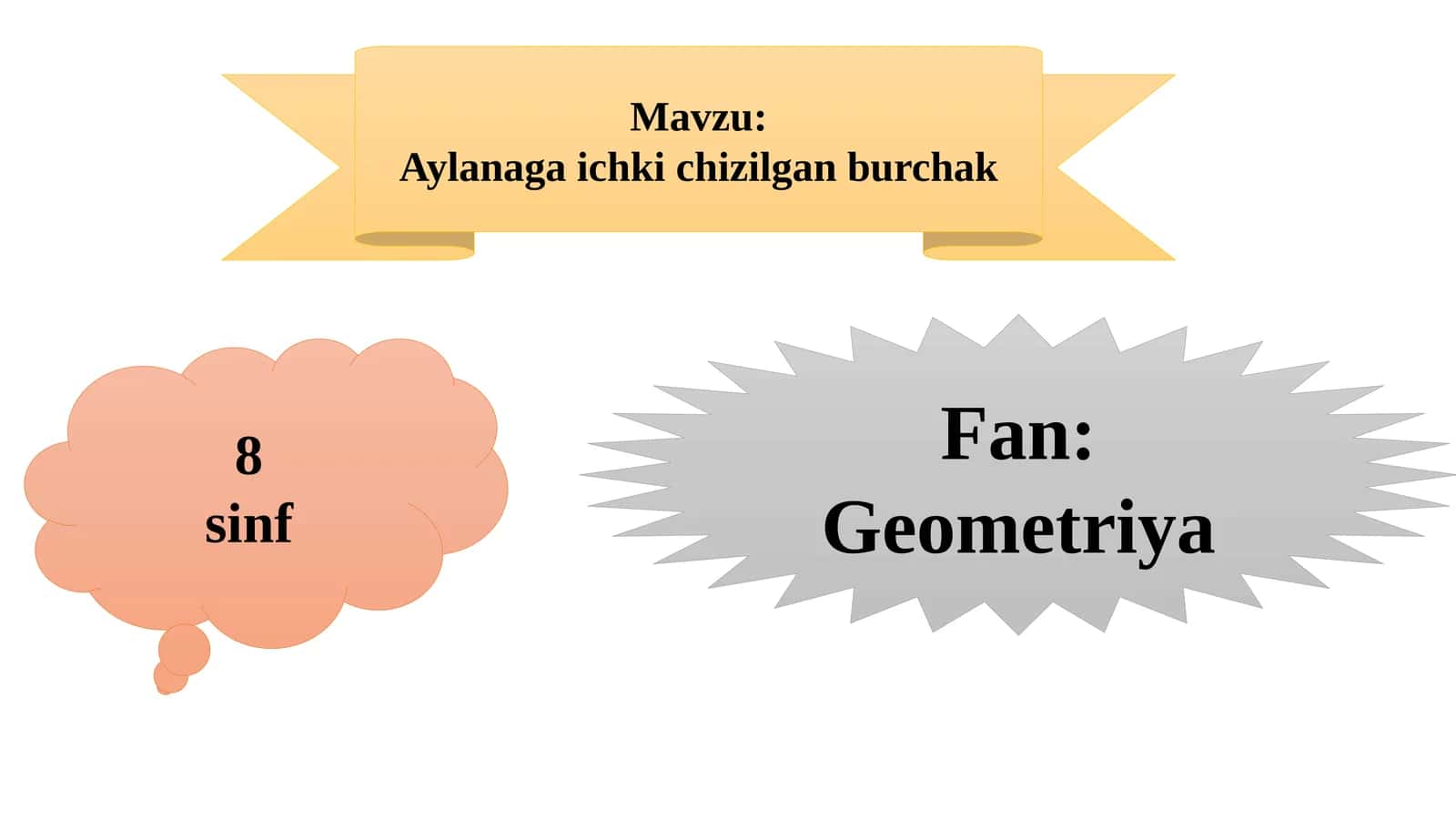 Aylanaga ichkichizilgan burchak